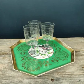 Ancien verre à pied XIXème gravé "Didier" - Le palais des bricoles